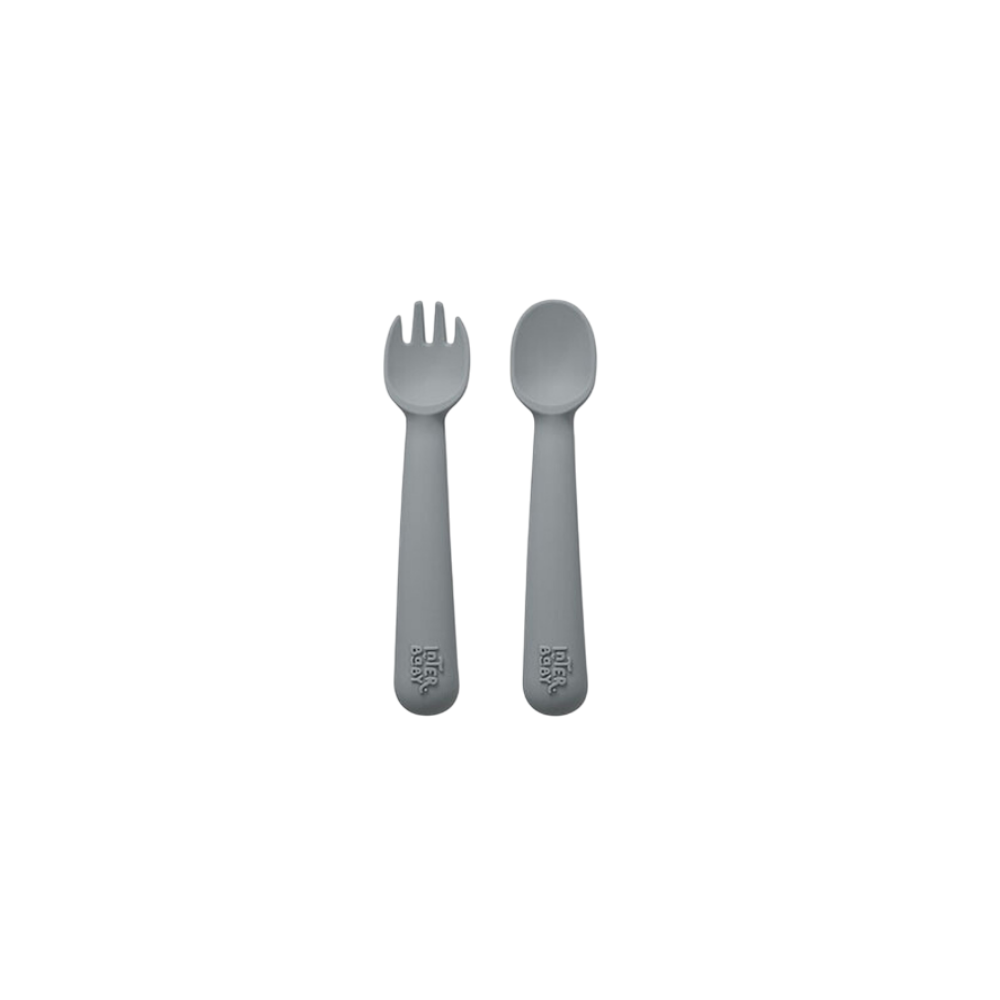 Conjunto colher + garfo silicone