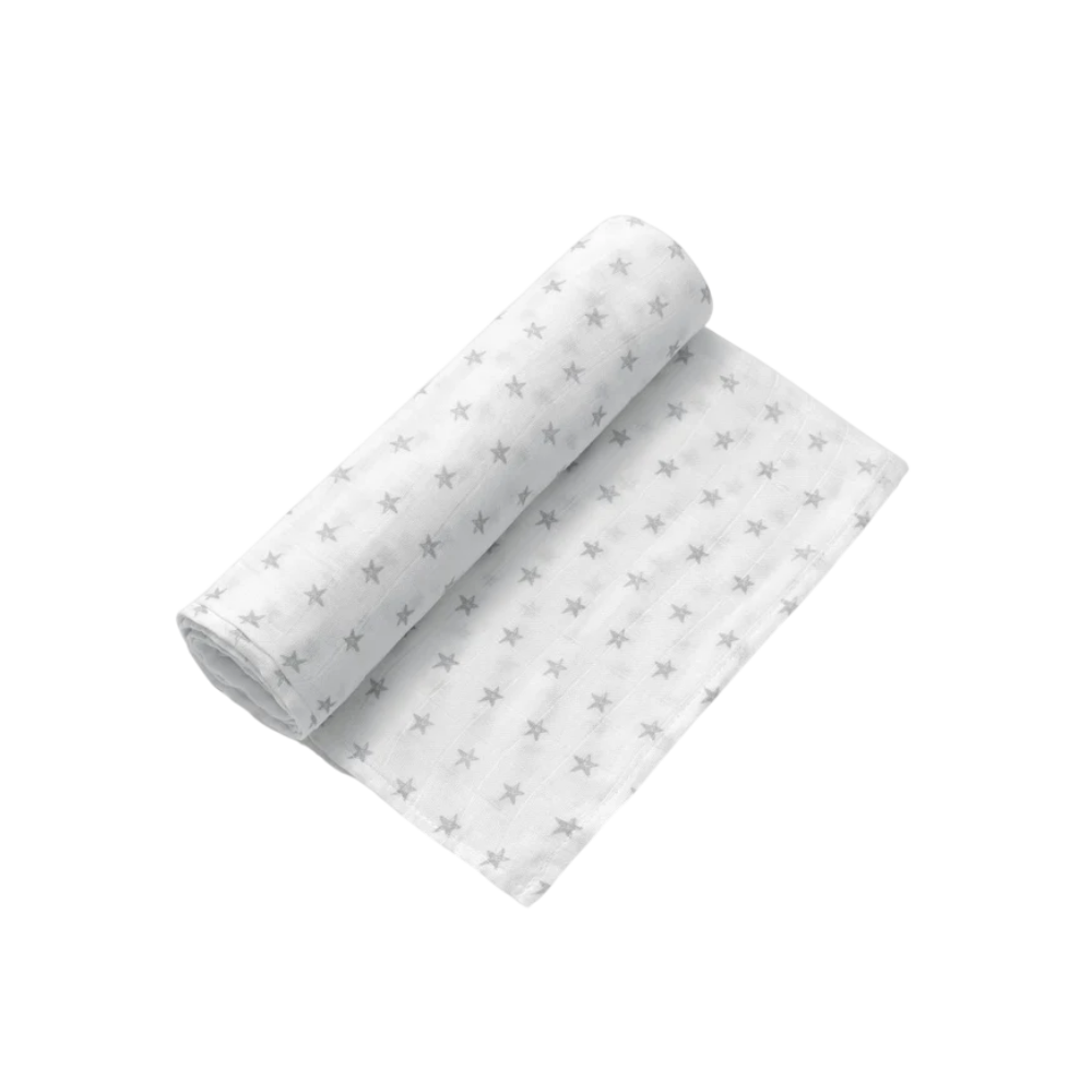 Fralda musselina estampada estrelas em bambu