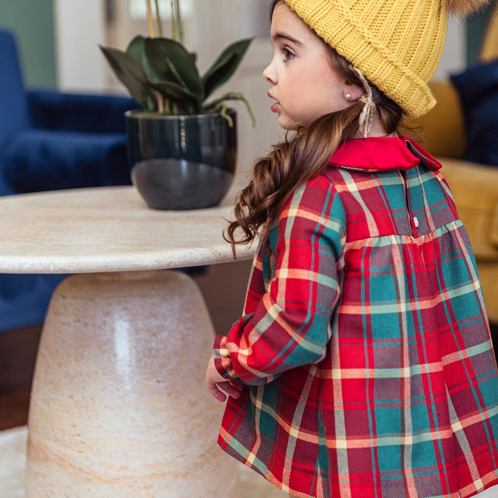 Conjunto vestido e tapa fraldas "Tartán" - Yoedu