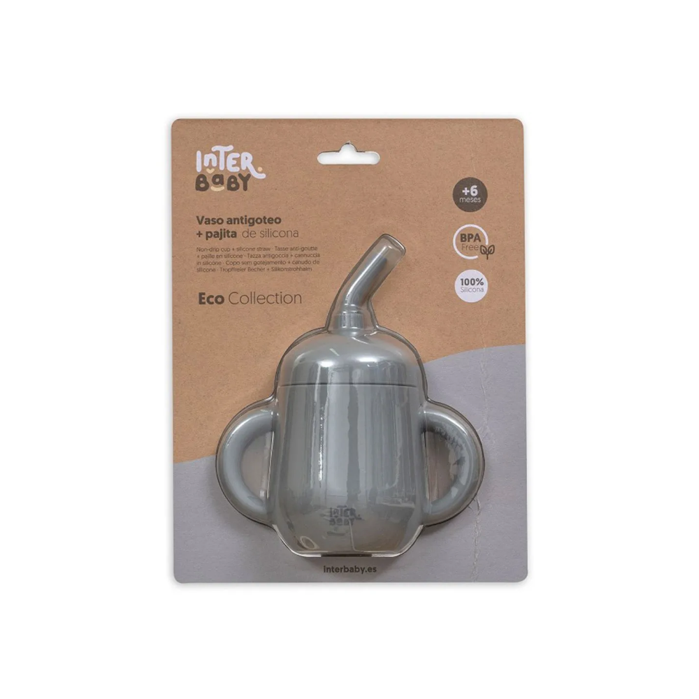 Copo anti gota + palha silicone