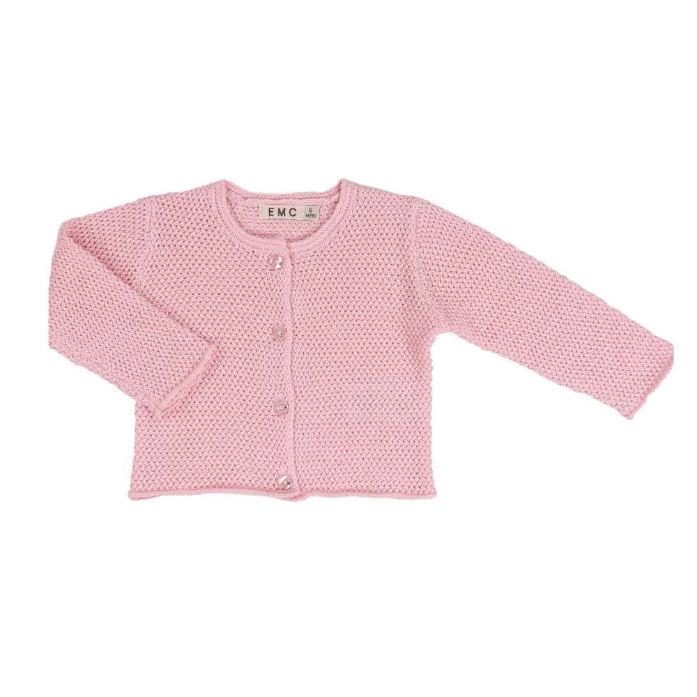 Casaco de Malha Rosa bébe - EMC