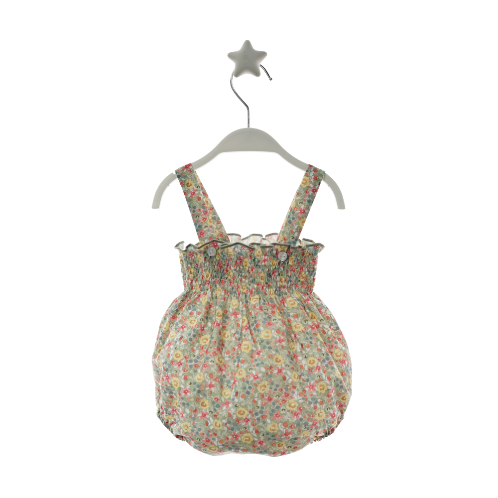 Fofo floral com alças e peito franzido - Micolino