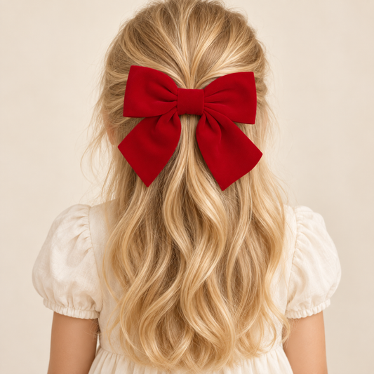 Laço de Cabelo Grande Vermelho