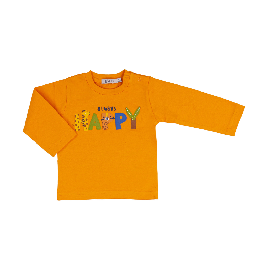 Camisola Criança Laranja Always Happy - EMC