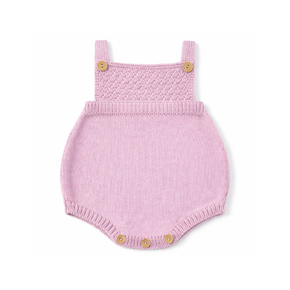 Fofo Bebé em Malha Verde com Alças e Botões - Micolino