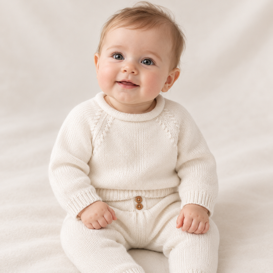 Camisola de Malha para Bebé em Creme – Babby