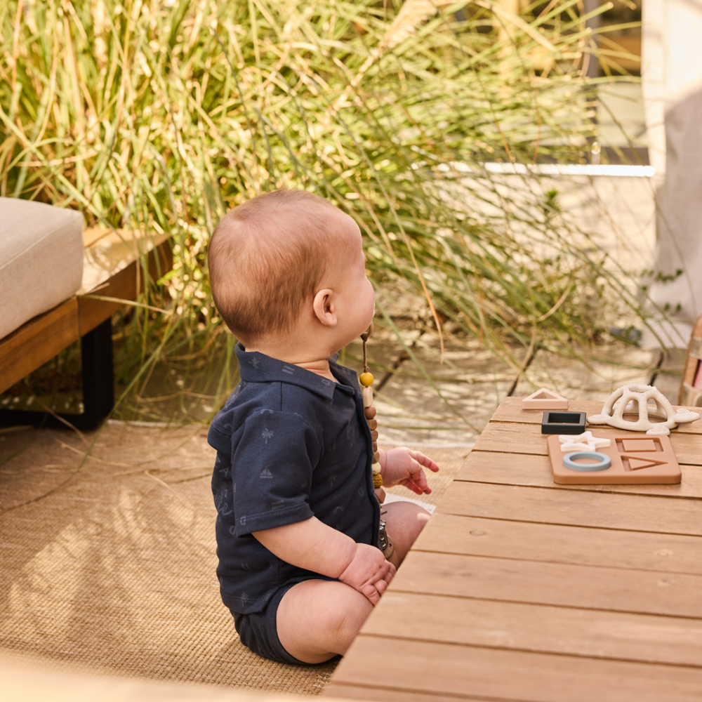 Conjunto Menino Azul Marinho – Camisa de Botões + Calções - Dirkje