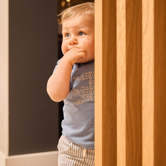 T-shirt Bebé Azul com Estampado -Dirkje