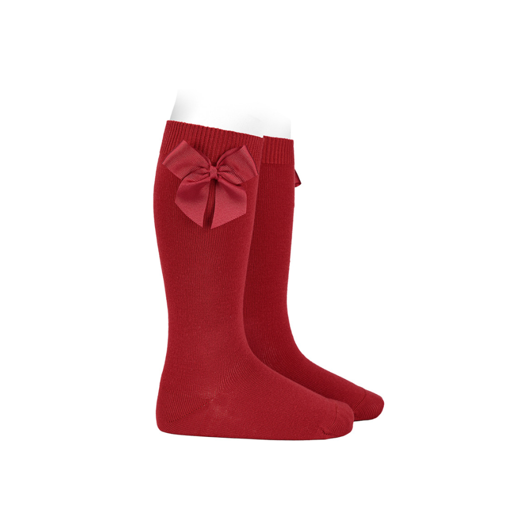 Meias Altas com laço Cóndor - Vermelho