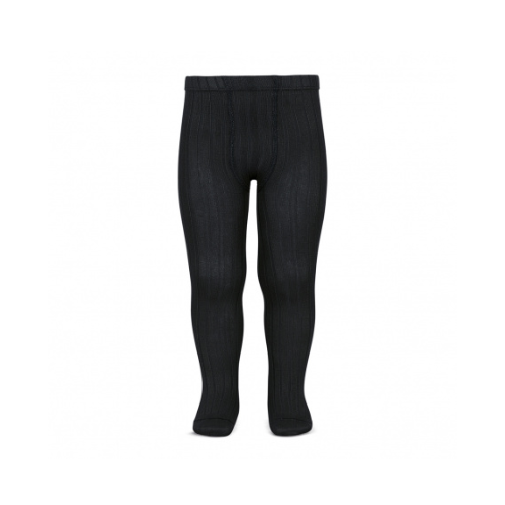 Collants com Pé Canelados Pretos – Cóndor