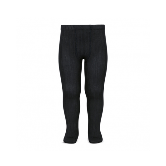 Collants com Pé Canelados Pretos – Cóndor