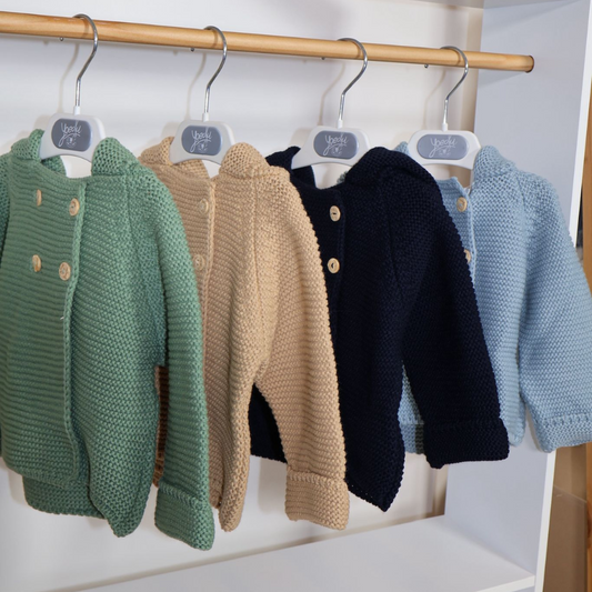 Casaco de malha com pompom bege - Yoedu