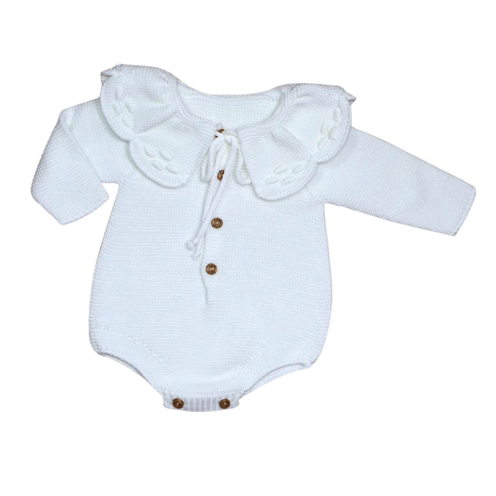 Fofo de Malha com Gola de Folho Branco – Sigar