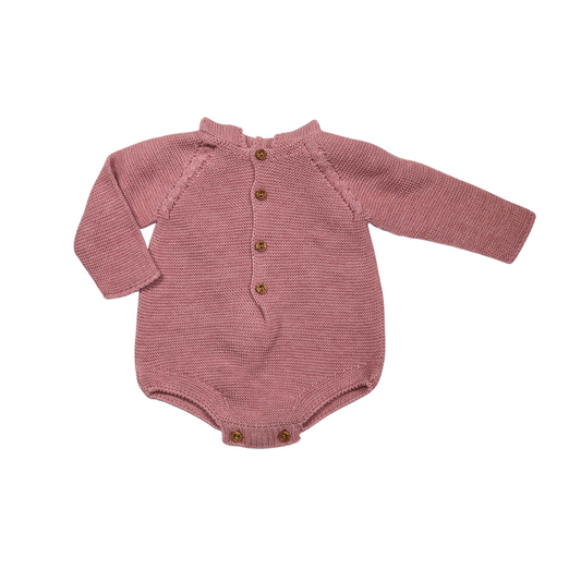 Fofo em malha com capuz e pompom Rosa- Sigar