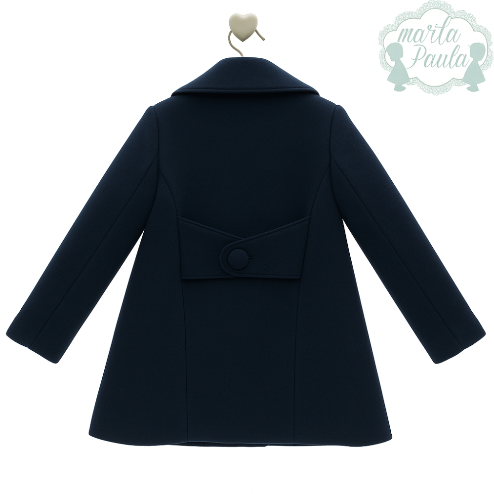 Casaco Clássico Infantil Azul-Marinho com Botões — Marta y Paula