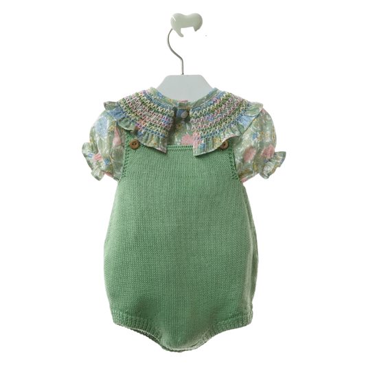 Fofo de Malha "WABI-SABI" Verde com camisa Gola Bordada Floral - Marta Y Paula