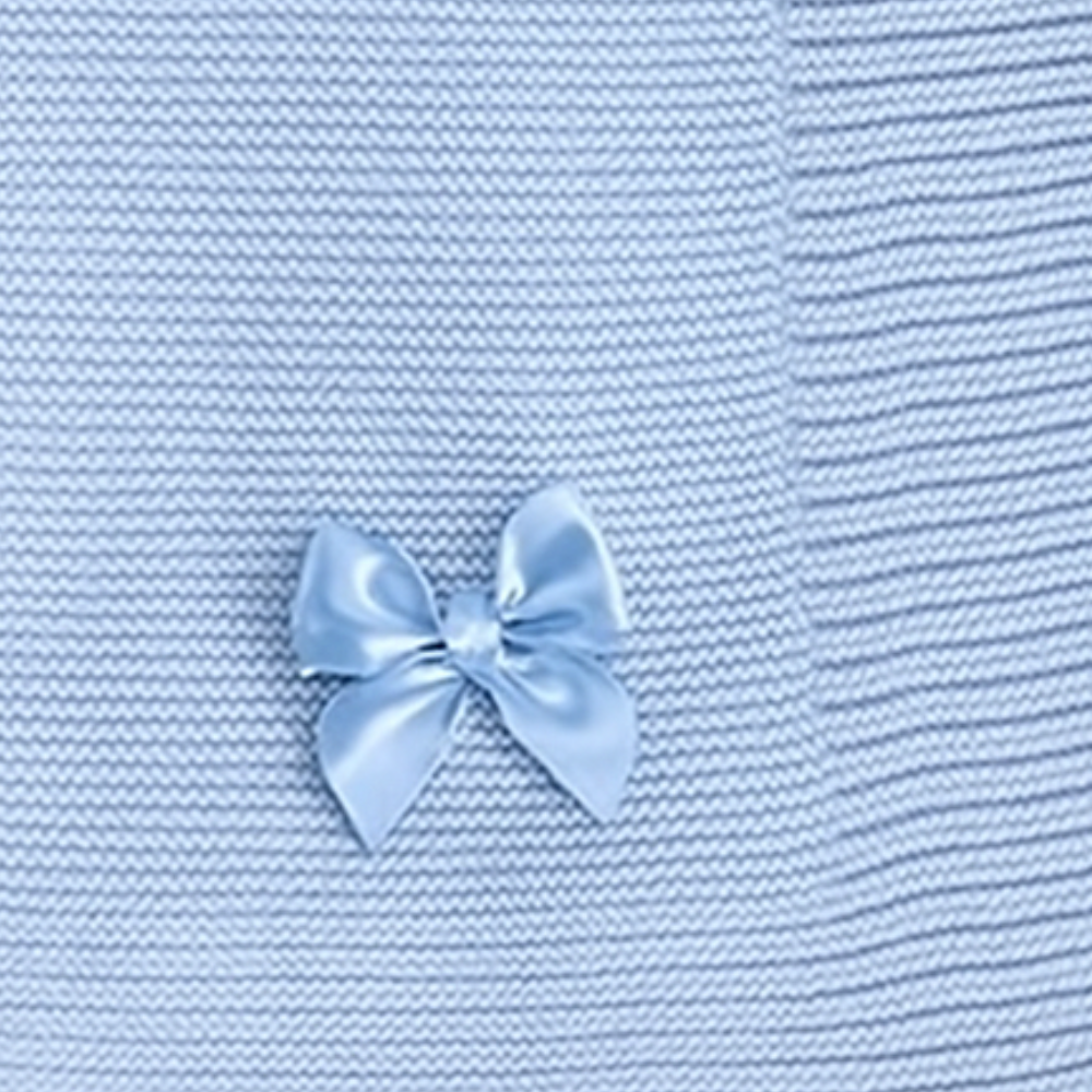 Manta de Malha Azul com Laço - Babydita