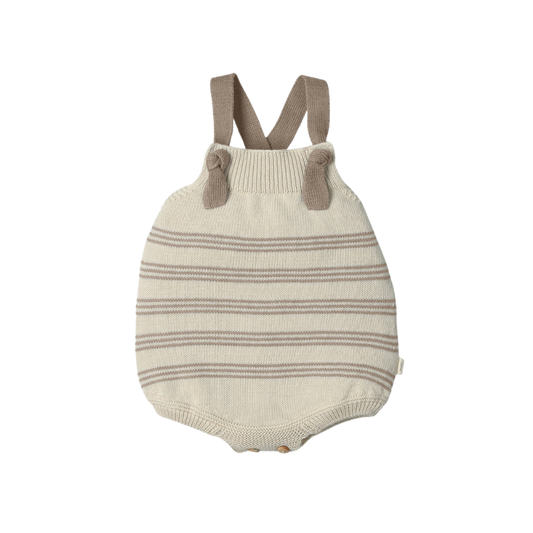 Fofo de Malha Bege às Riscas para Bebé - Mac Ilusión