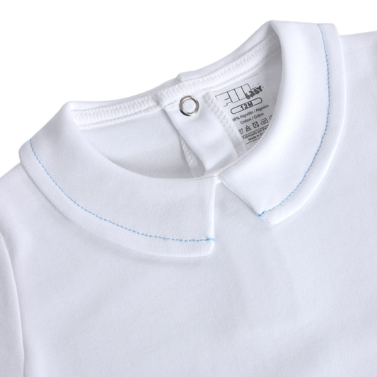 Body gola ponto corrido azul bebé - Babydita