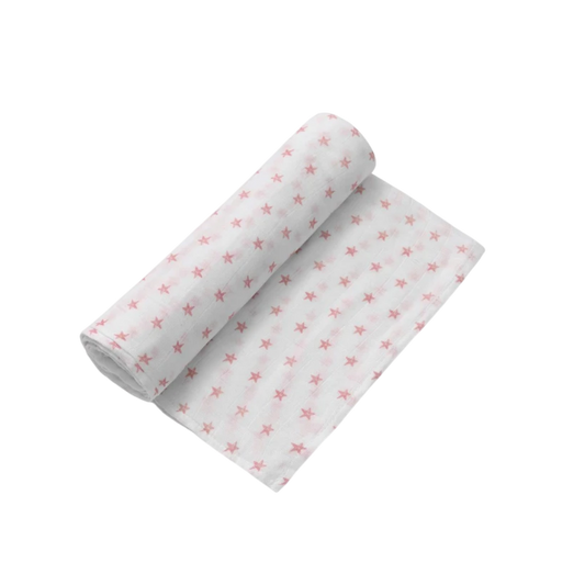 Fralda musselina estampada estrelas em bambu