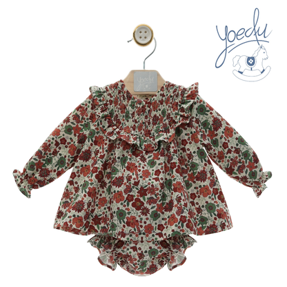 Conjunto vestido com tapa fraldas "Cretona" - Yoedu