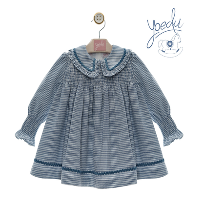 Vestido menina em xadrez "Seda" - Yoedu