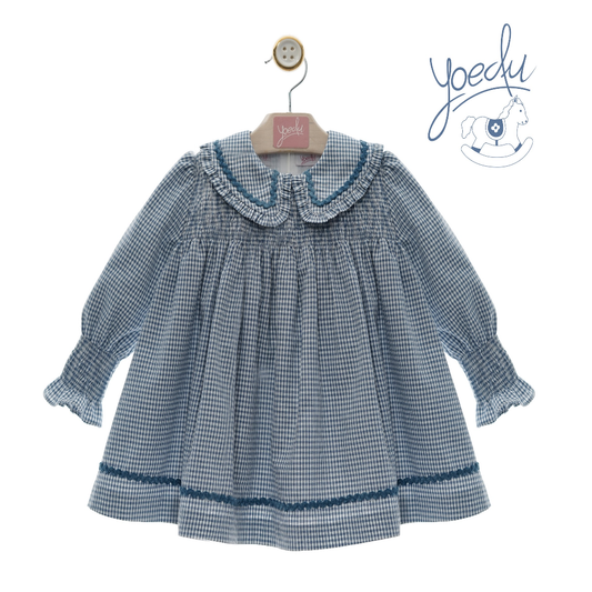 Vestido menina em xadrez "Seda" - Yoedu