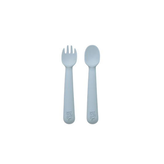 Conjunto colher + garfo silicone