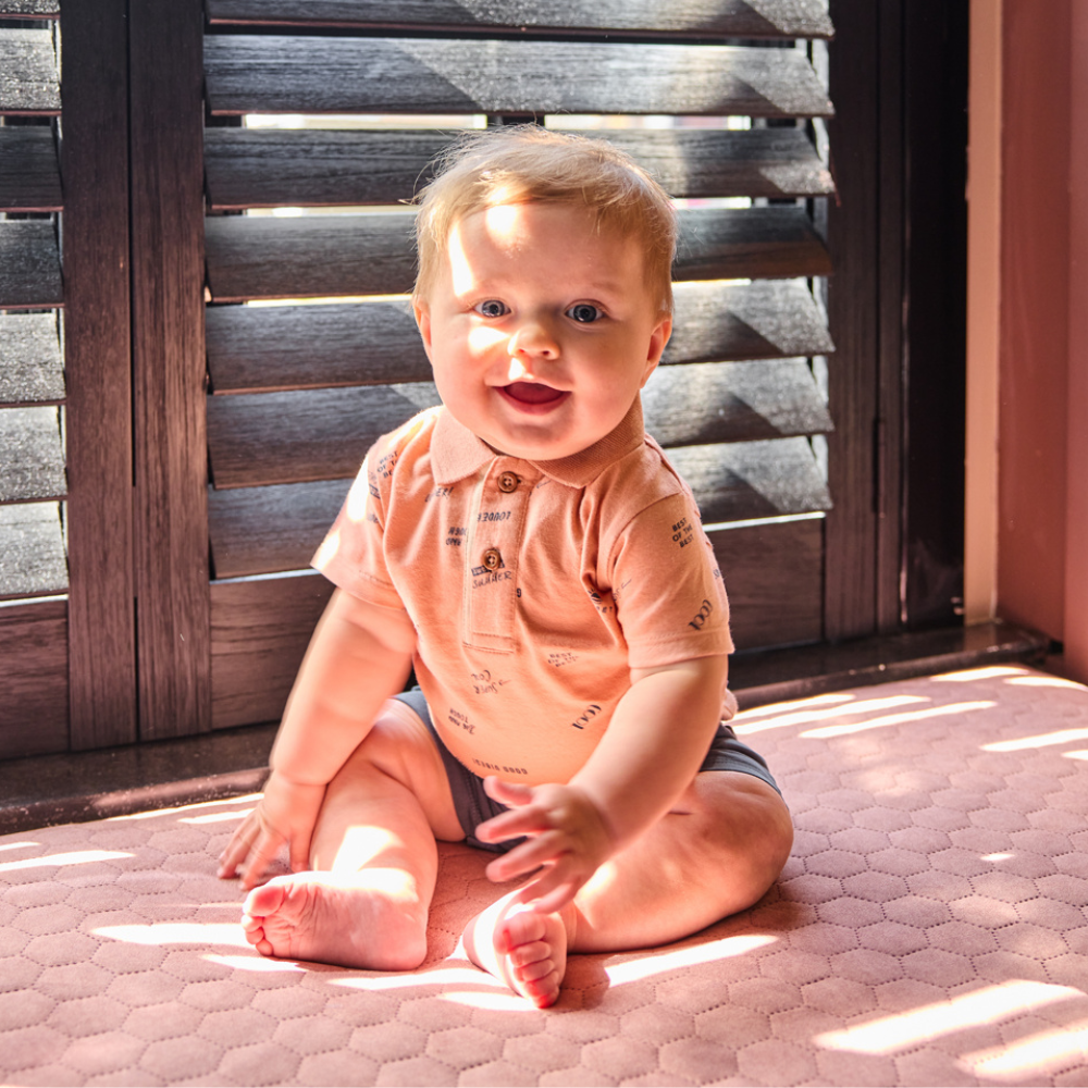 Conjunto Menino Coral e Azul–Dirkje