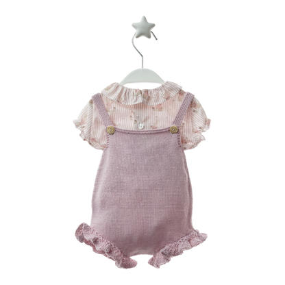 Fofo em Malha com Blusa às Riscas - Micolino