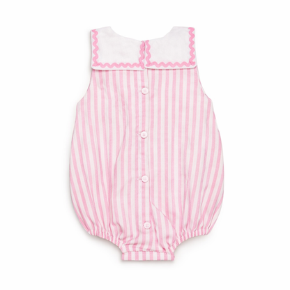 Fofo às Riscas Rosa com Gola Branca- Juliana