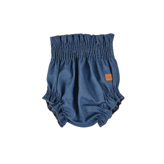 Tapa-fraldas azul em ganga- José Varón