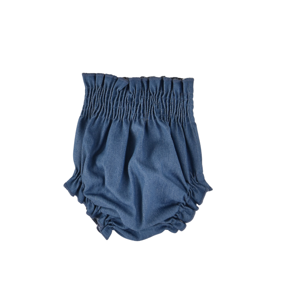 Tapa-fraldas azul em ganga- José Varón