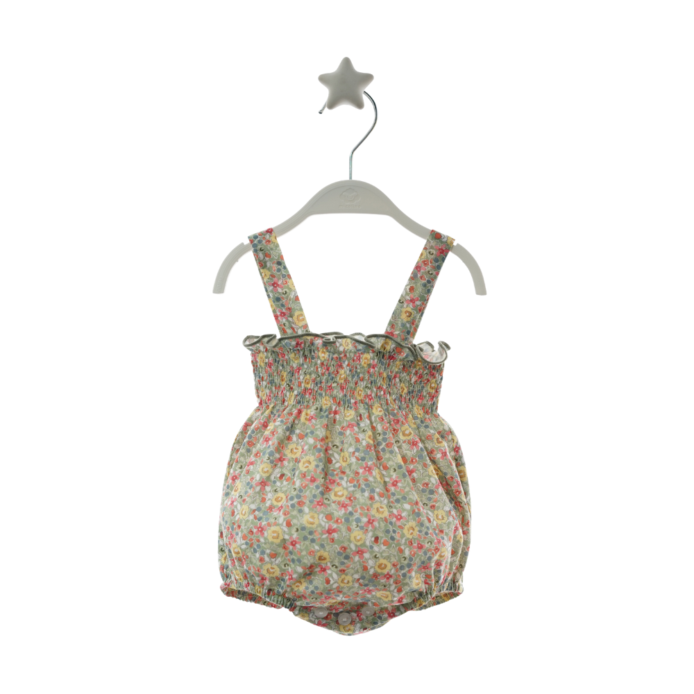 Fofo floral com alças e peito franzido - Micolino