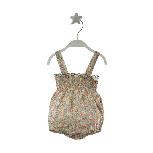 Fofo floral com alças e peito franzido - Micolino