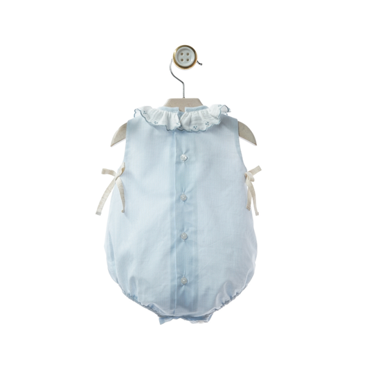 Fofo de bebé azul-claro com gola de folho - Yoedu