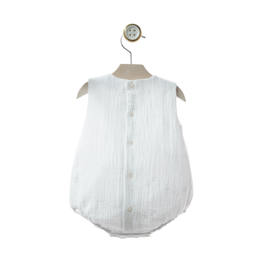 Fofo de bebé branco com detalhe em rosa - Yoedu