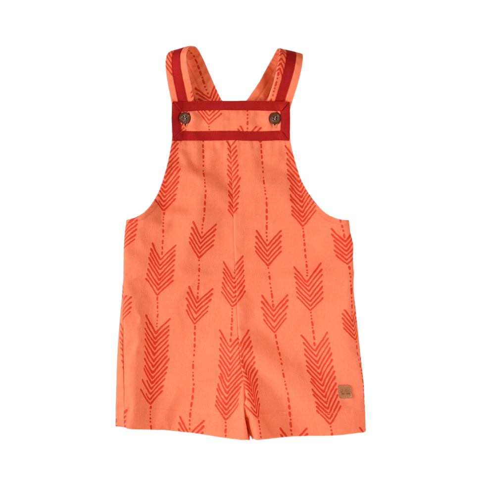 Jardineira laranja estampada - José Varón