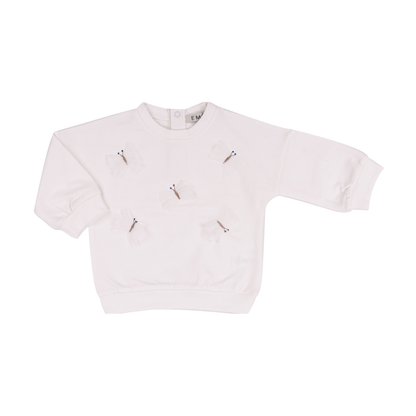 Sweat Branca de Menina com Borboletas- EMC