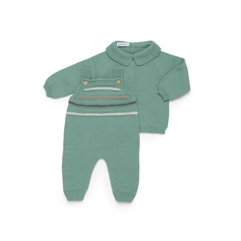 Conjunto de Malha para Bebé Verde - Juliana