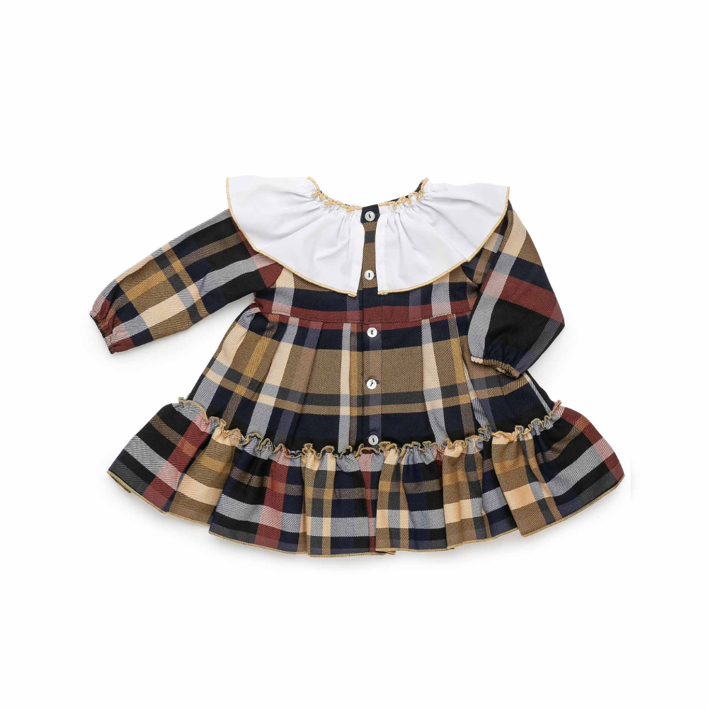 Vestido Xadrez com Gola e Laço - Juliana