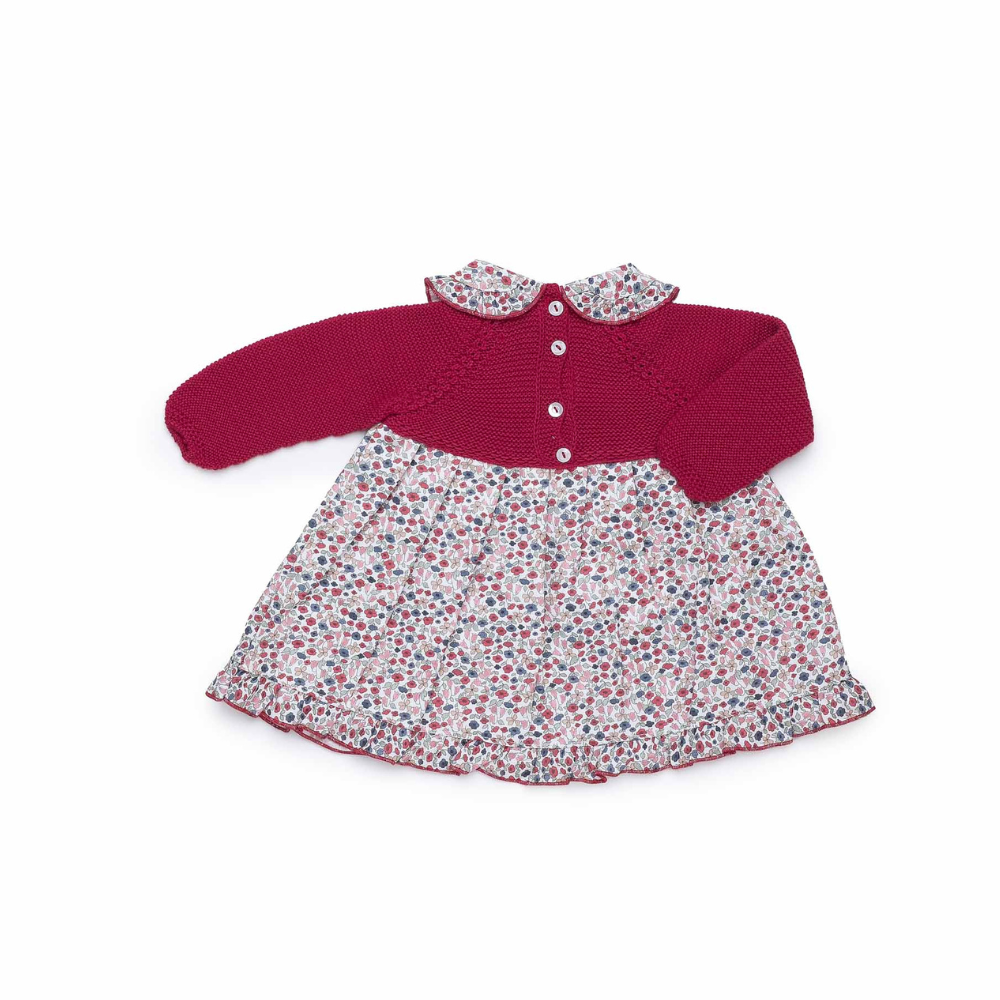 Vestido de Malha com Padrão Floral - Juliana