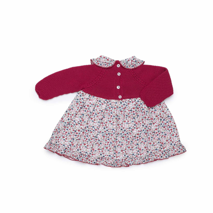 Vestido de Malha com Padrão Floral - Juliana