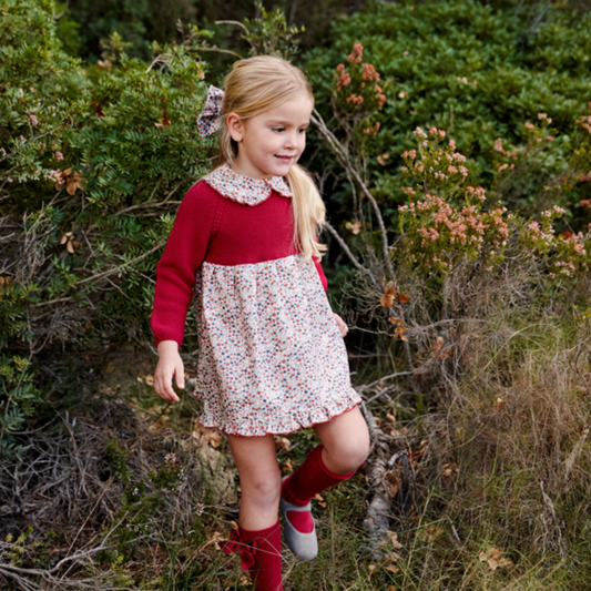 Vestido de Malha com Padrão Floral - Juliana