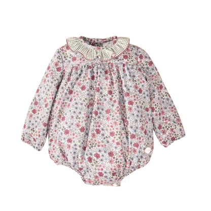Fofo Floral com Gola de Folho- Cocote