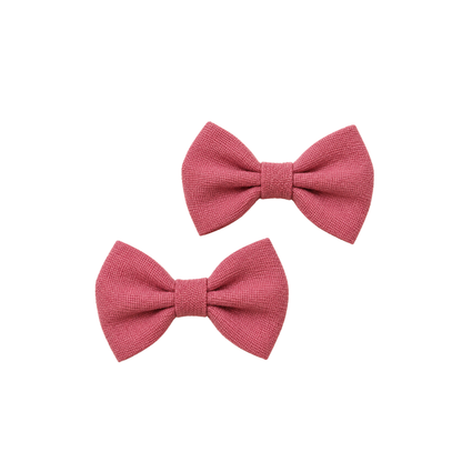 Conjunto de 2 Laços de Cabelo Rosa