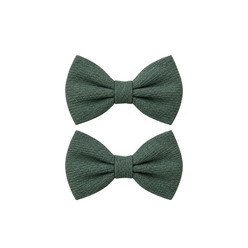 Conjunto de 2 Laços de Cabelo Verde Sálvia