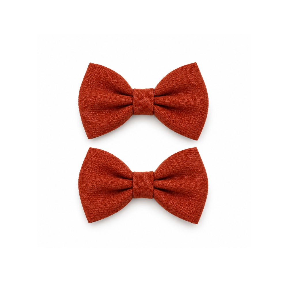 Conjunto de 2 Laços de Cabelo Terracota