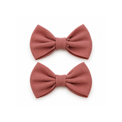 Conjunto de 2 Laços de Cabelo Rosa