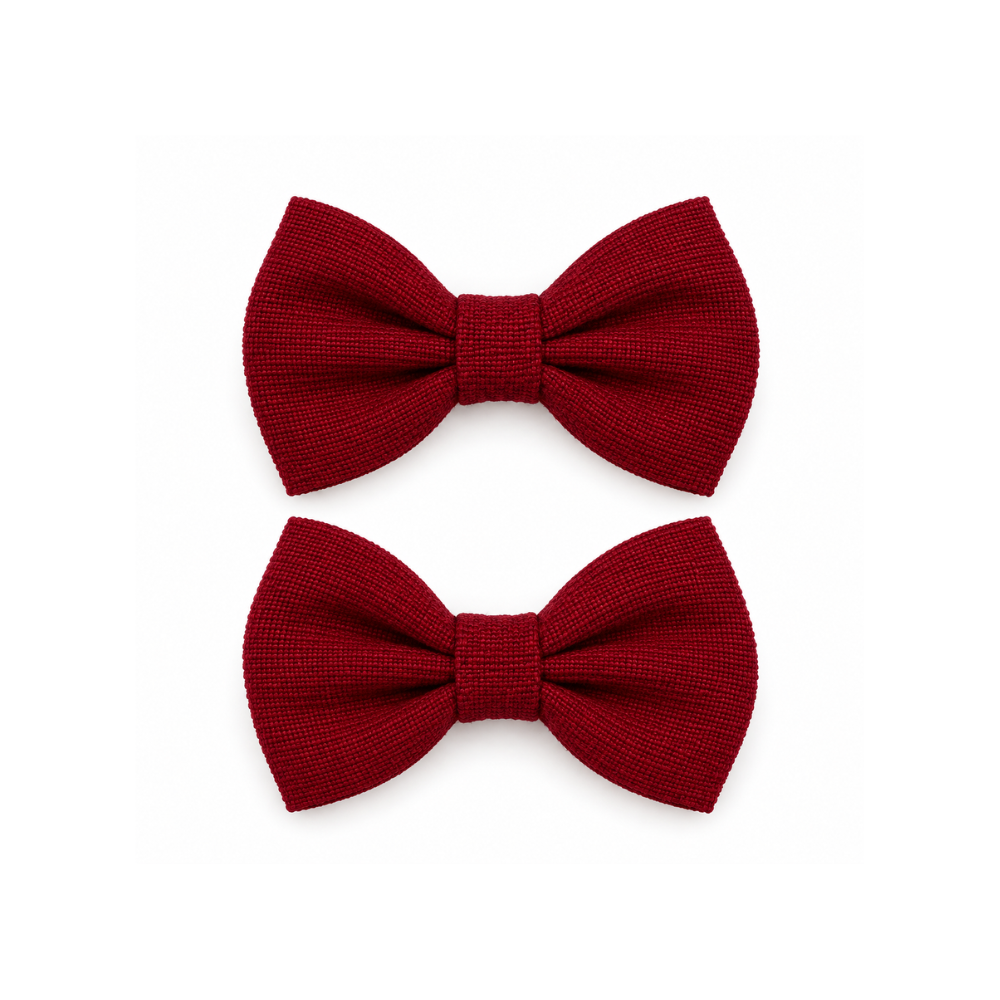 Conjunto de 2 Laços de Cabelo Bordô